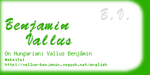 benjamin vallus business card